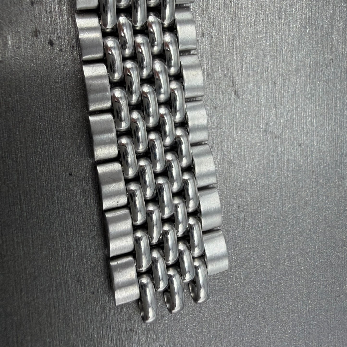 Seiko Beads Of Rice Bracelet 18mm Stainless Steel Japan Vintage NO ENDLINKS6