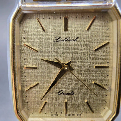 Orient Listlank Tank Watch Men 26mm Champagne Dial Two Tone C252C1-40 PARTS VTG2