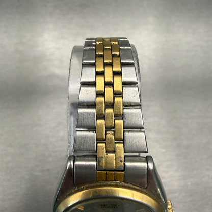 Seiko Watch Women 24mm Silver Dial Two Tone Date Round 3Y02-0010 New Battery4