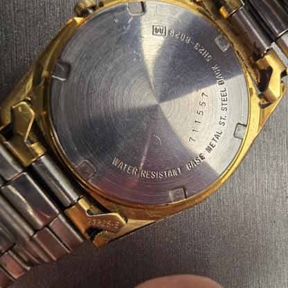 Seiko President Watch Men 36mm Gold Dial Gold Tone Daydate 5H23-8029 New Battery10