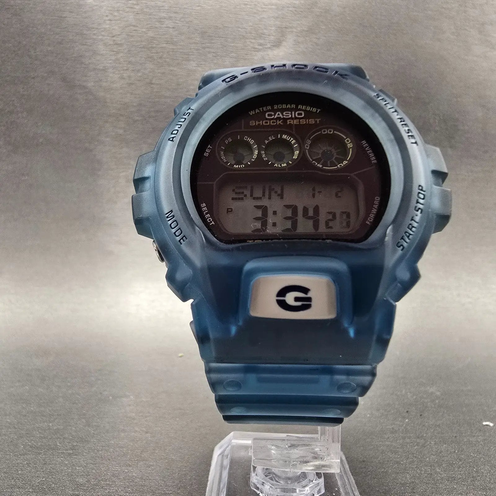 Casio G-Shock G-6900EB Watch Men 52mm Blue Alarm Chronograph Digital Solar5