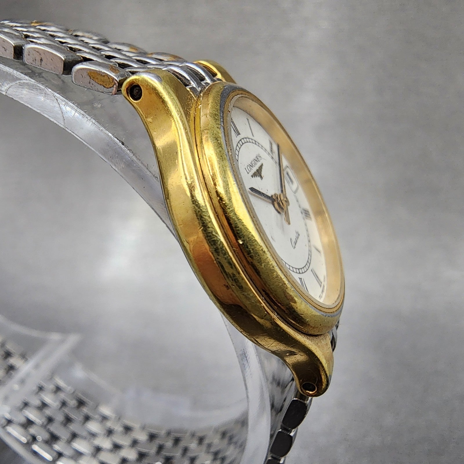 Longines Flagship Watch Women 24mm White Dial Two Tone Date Round 7291 New Batt3