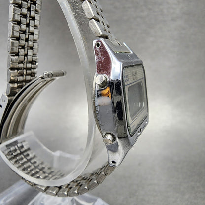 Seiko ALBA Digital Watch Women 24mm Digital Silver Tone Octagon New Battery3