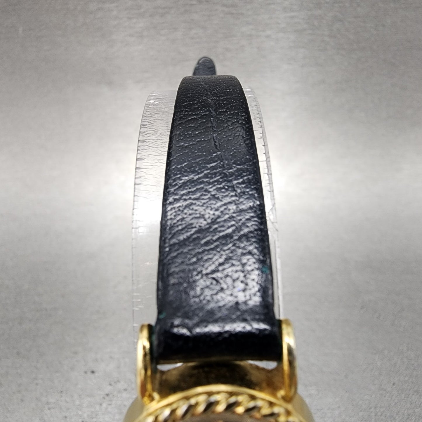 Seiko Watch Women 20mm Black Dial Gold Tone Oval 165199 New Battery6