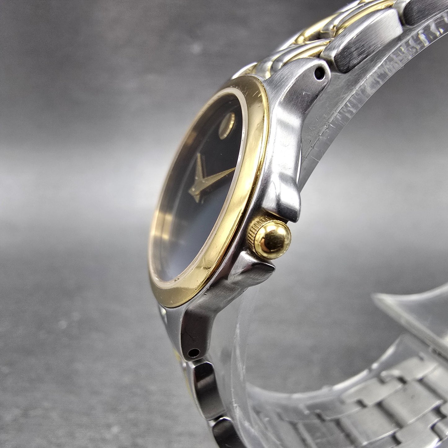 Movado Museum Watch Women 24mm Black Dial Two Tone 81 E4 9835 PARTS4