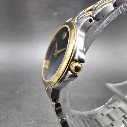 Movado Museum Watch Women 24mm Black Dial Two Tone 81 E4 9835 PARTS4