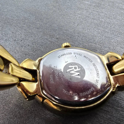 Raymond Weil Chorus Watch Women 23mm White Dial Gold Plated Round 5883 New Batt9