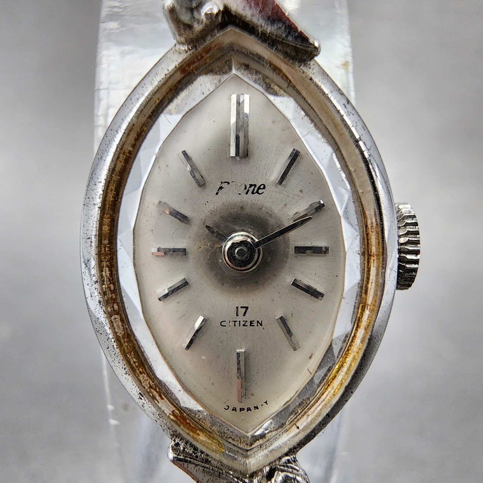 Citizen Fine Citizen Watch Women 14mm Silver Dial Silver Tone Oval Manual Runs1