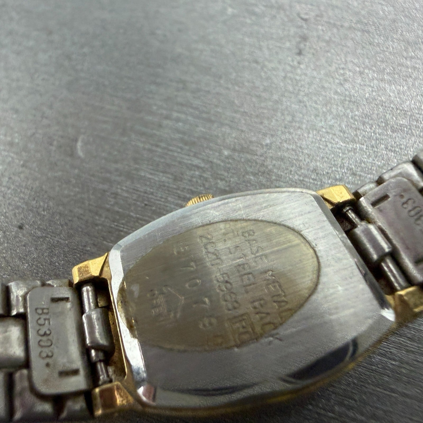 Seiko Tank Watch Women 16mm Champagne Dial Gold Tone 2C20-5969 New Battery9