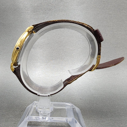 Movado Watch Men 34mm White Dial Gold Tone Date Round 87A40887 New Battery7