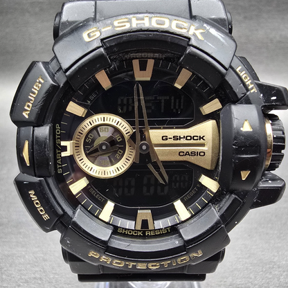 Casio G-Shock GA-400GB Watch Men 52mm Black Gold Chrono Alarm New Battery1