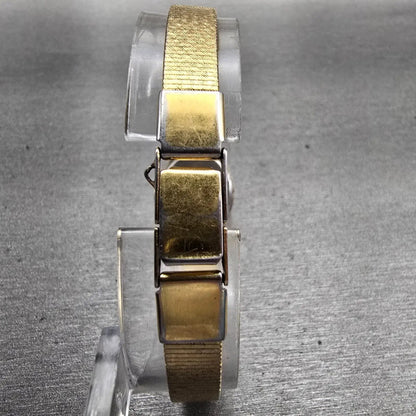 Seiko Watch Women 17mm Gold Dial Gold Tone Oval 2B31-5039 New Battery Vintage7