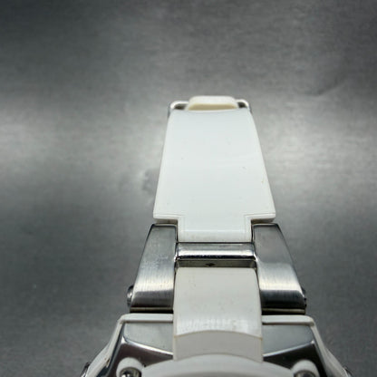 Casio BabyG Watch Women 41mm Silver Dial White Tone Round Solar BGA1400 Works4
