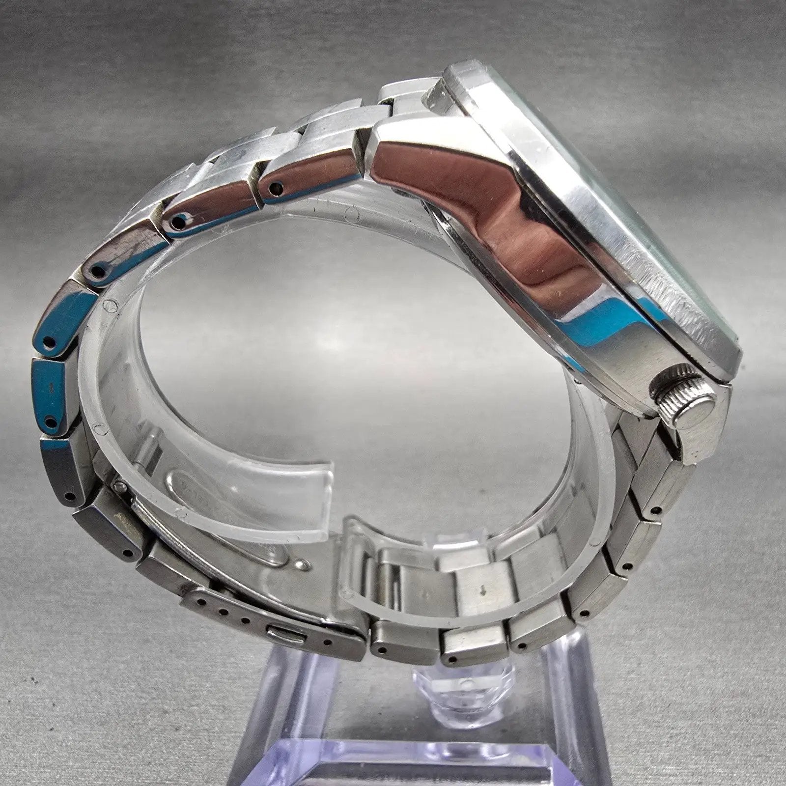 Seiko Wired Chronograph Watch Men 44mm Blue Dial Silver Tone VK68-KX20 New Batt8