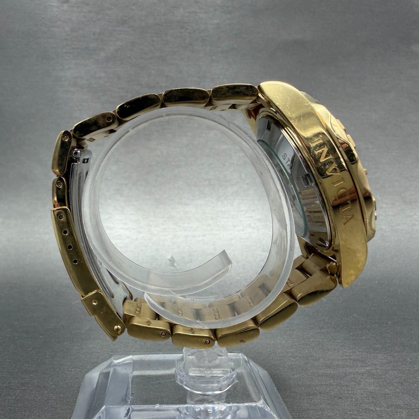 Invicta Pro Diver Watch Men 40mm Champagne Dial Gold Tone Date Automatic Runs8