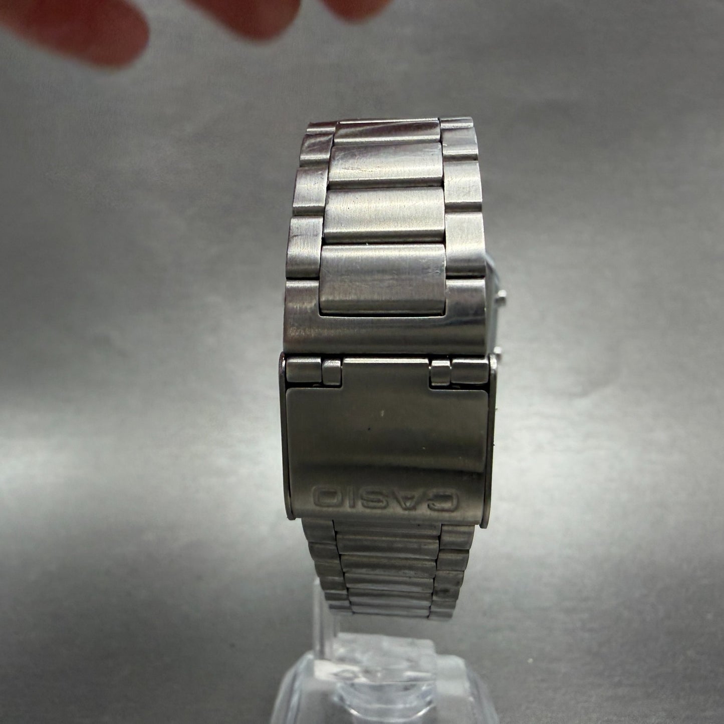 Casio Illuminator DB-360 Watch Men 36mm Digital Silver Tone Alarm Chrono NewBatt8