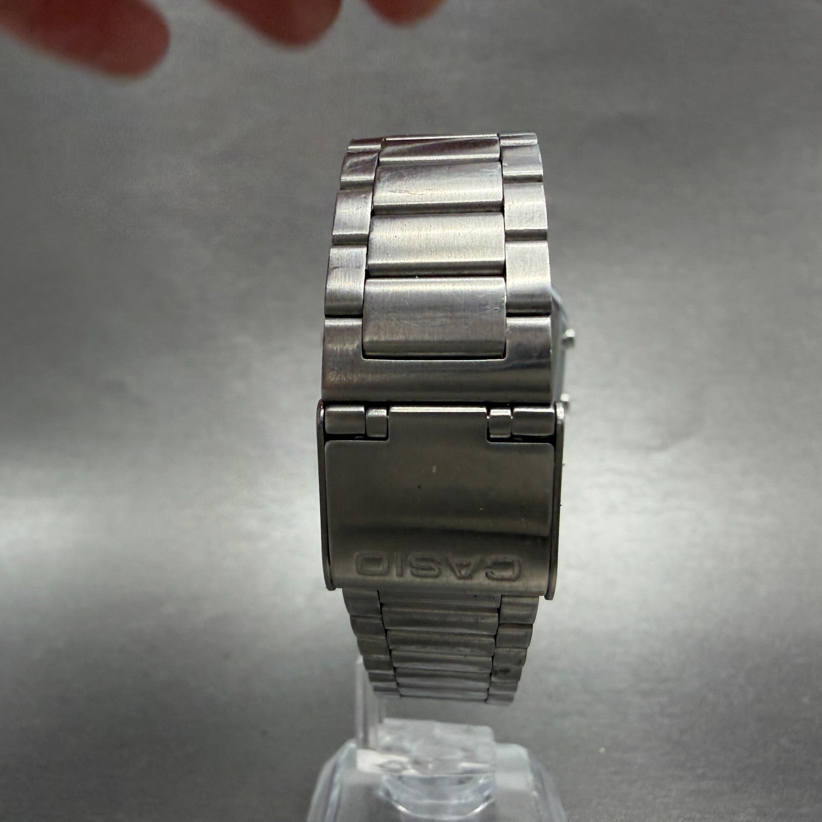 Casio Illuminator DB-360 Watch Men 36mm Digital Silver Tone Alarm Chrono NewBatt8