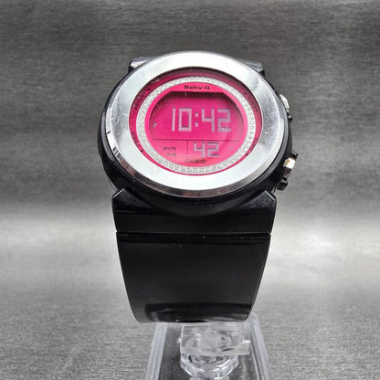 Casio Baby-G BGD-102 Watch Women 38mm Pink Dial Black Chrono Alarm New Battery5