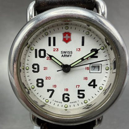 Victorinox Swiss Army Calvary Watch Women 31mm White Dial Silver Tone Date PARTS2