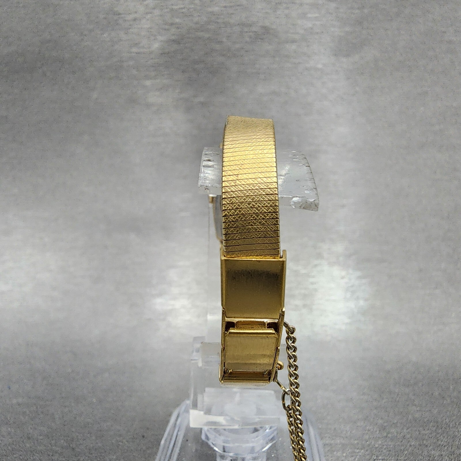 Seiko Watch Women 13mm Gold Dial Gold Tone Rectangle 13206079 New Battery7
