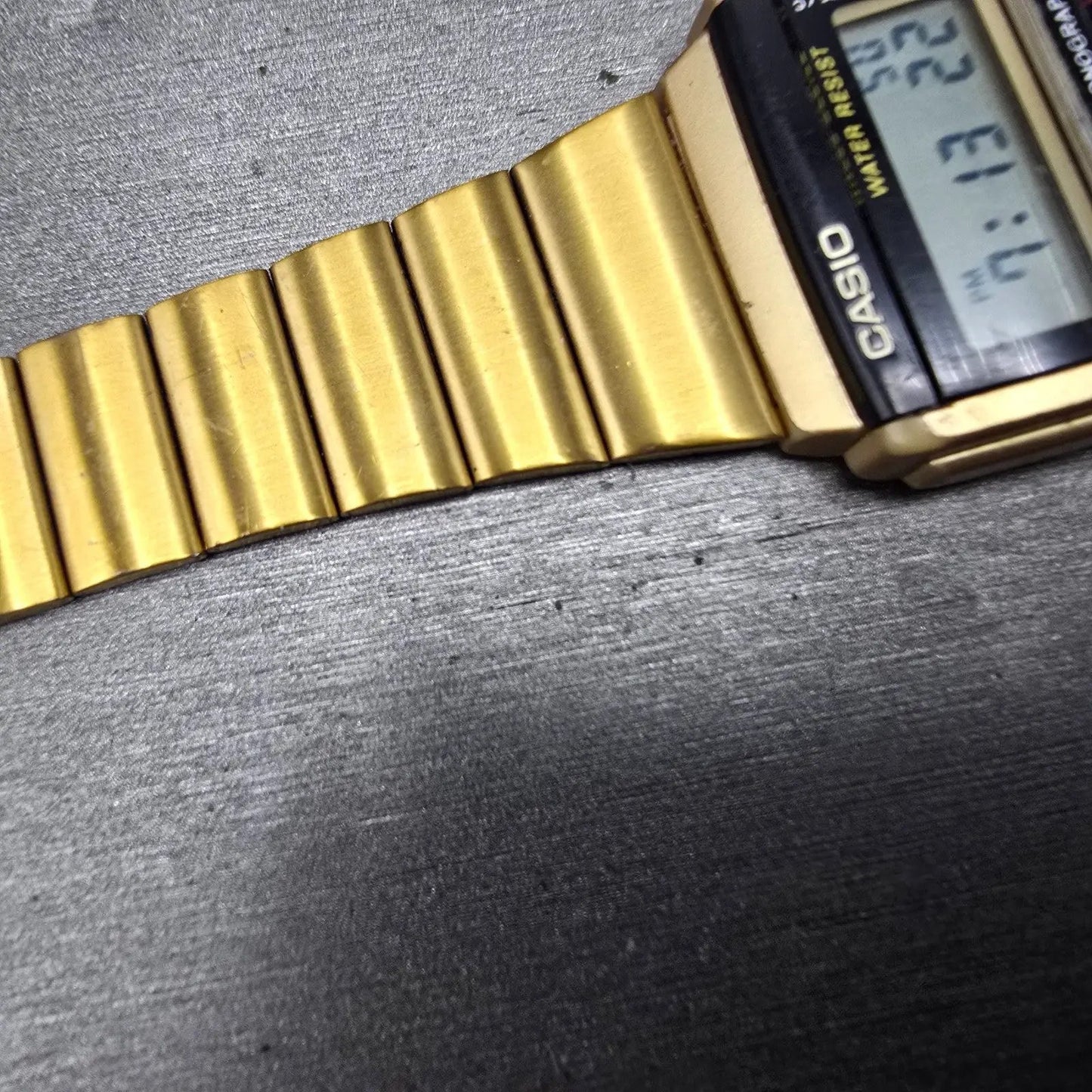 Casio Calculator CA-506 Watch Men 35mm Gold Alarm Chronograph READ!! New Battery7