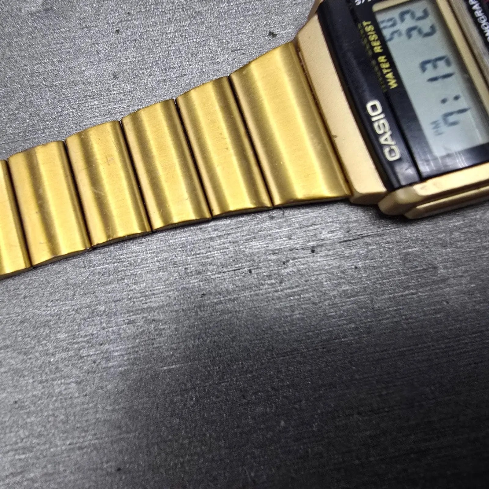 Casio Calculator CA-506 Watch Men 35mm Gold Alarm Chronograph READ!! New Battery7
