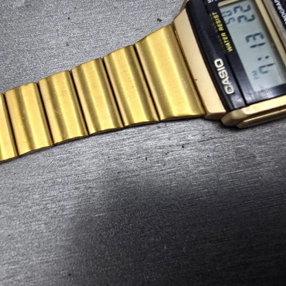 Casio Calculator CA-506 Watch Men 35mm Gold Alarm Chronograph READ!! New Battery7