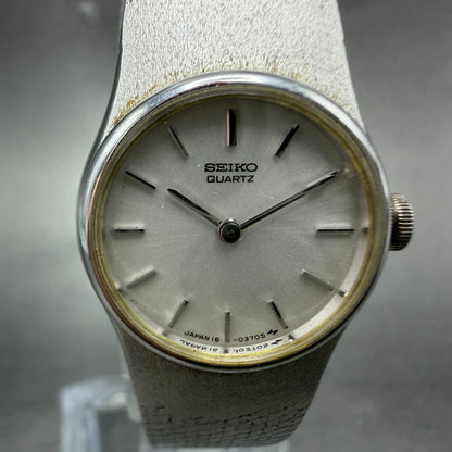 Seiko Watch Women 19mm Silver Dial Silver Tone Round 16-0079 New Battery JYYF61
