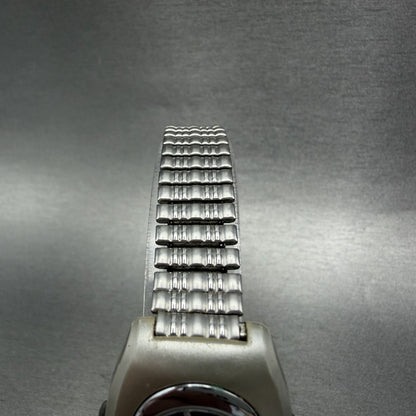 Casio Sheen Watch Women 27mm Analog Digital Silver Tone Alarm Chrono New Battery4