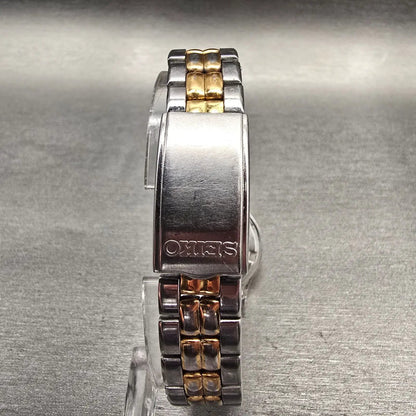 Seiko Sports 50 Watch Women 25mm Luminous Dial Two Tone Date 7N82-0261 New Batt7