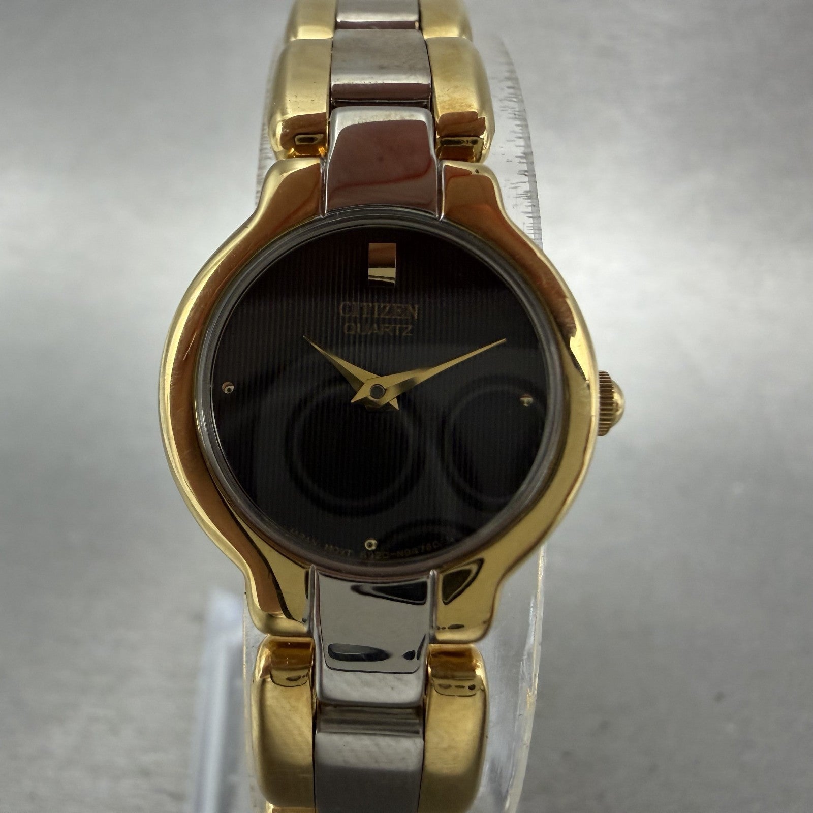Citizen Watch Women 19mm Black Dial Two Tone Round 5920S76256 New Battery1