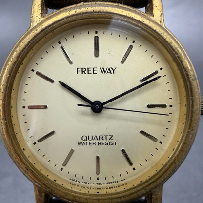 Citizen Freeway Watch Unisex 31mm Champagne Dial Gold Tone Round New Battery1