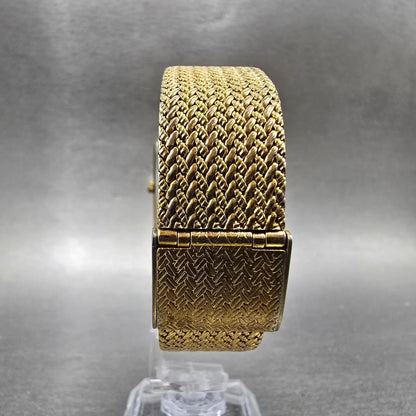 Lucien Piccard Dufonte Tank Watch Men 25mm Gold Dial Gold Tone Rectangle NewBatt7