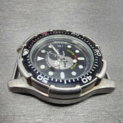 Orient Town & Country Surf Design Dive Watch Men 36mm Black Dial Silver NewBat113