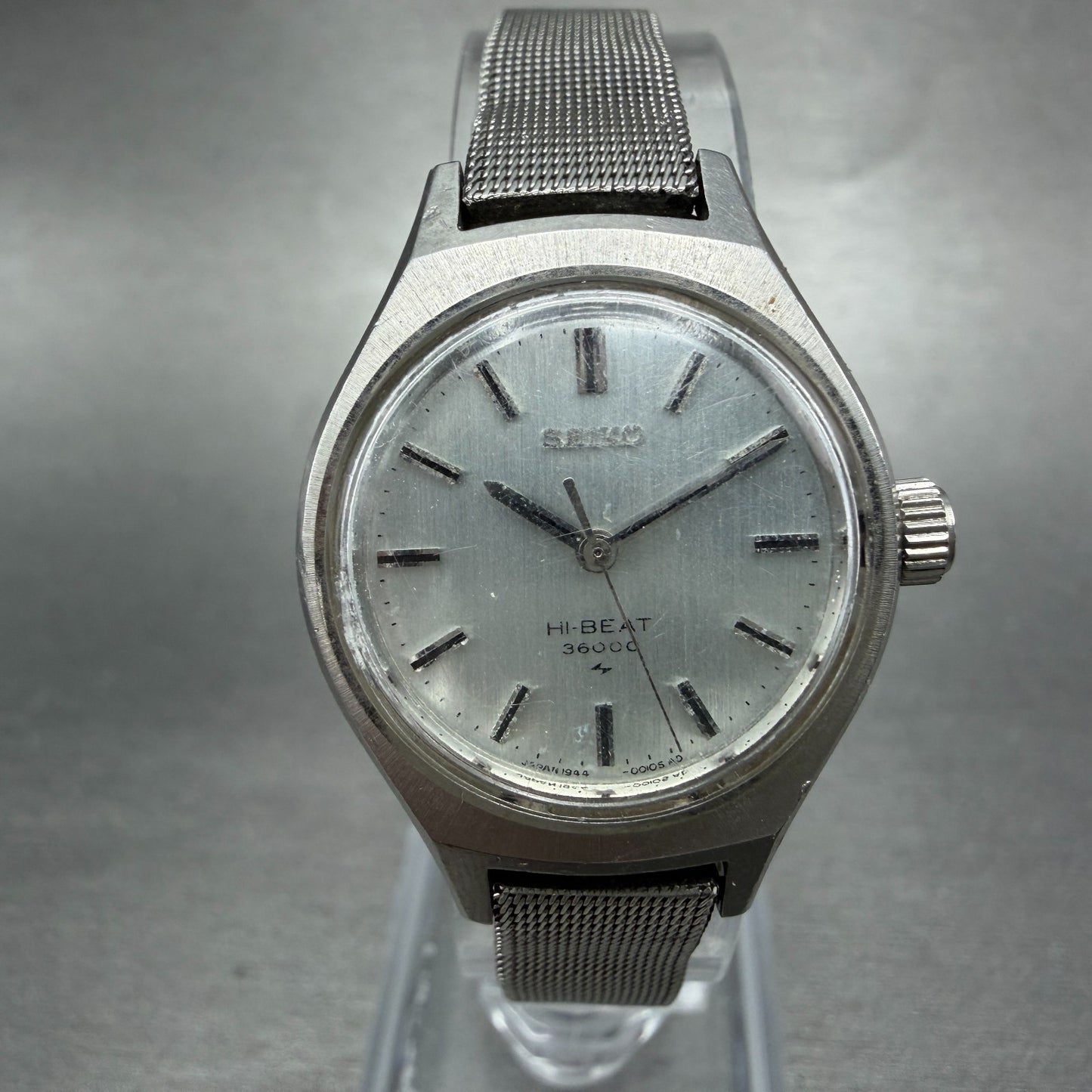Seiko Watch Women 25mm Silver Dial Silver Tone Round Manual 1944-0012 Runs0