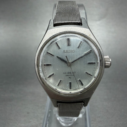 Seiko Watch Women 25mm Silver Dial Silver Tone Round Manual 1944-0012 Runs0