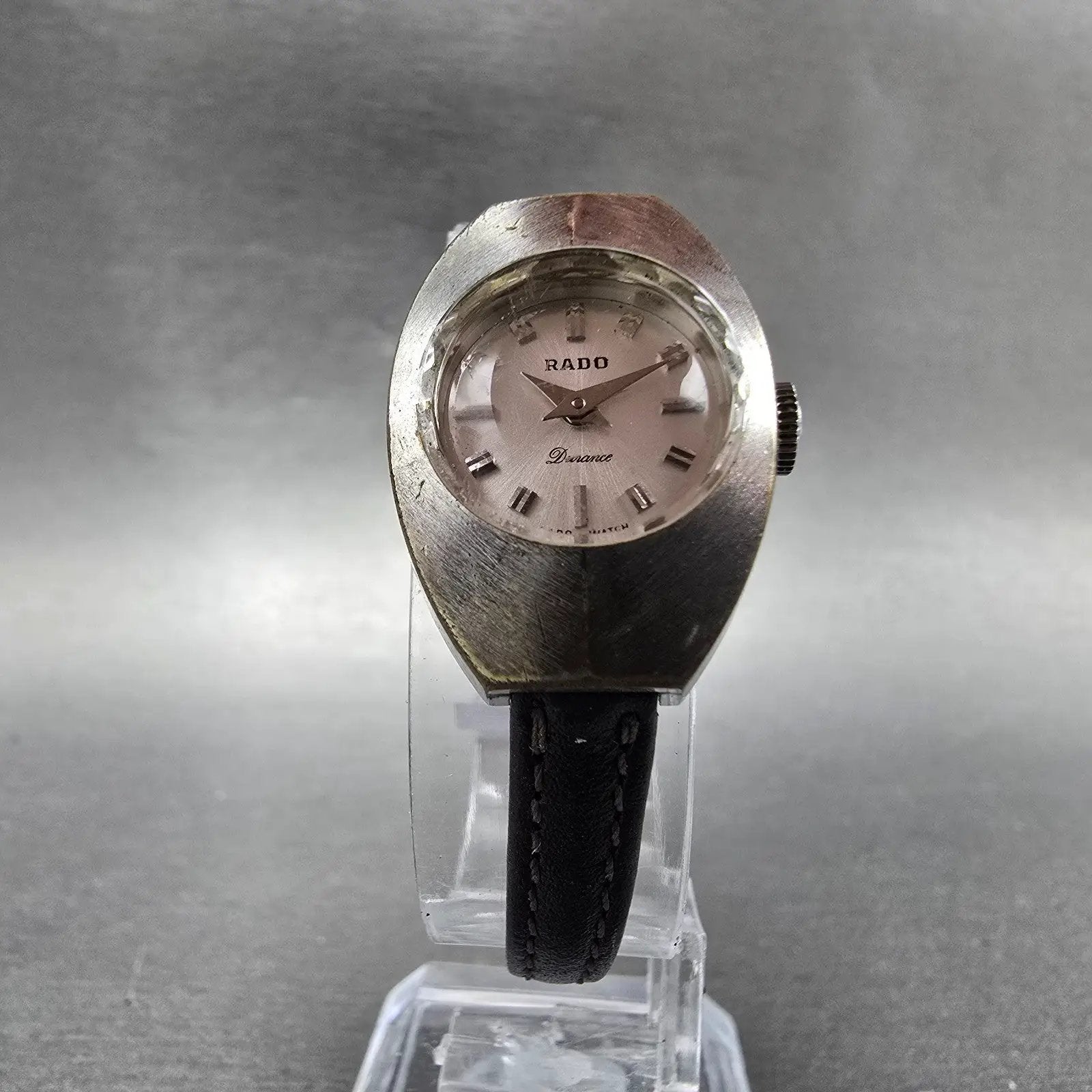 Rado Durance Watch Women 19mm Silver Dial Silver Tone Oval Manual Wind Runs VTG5