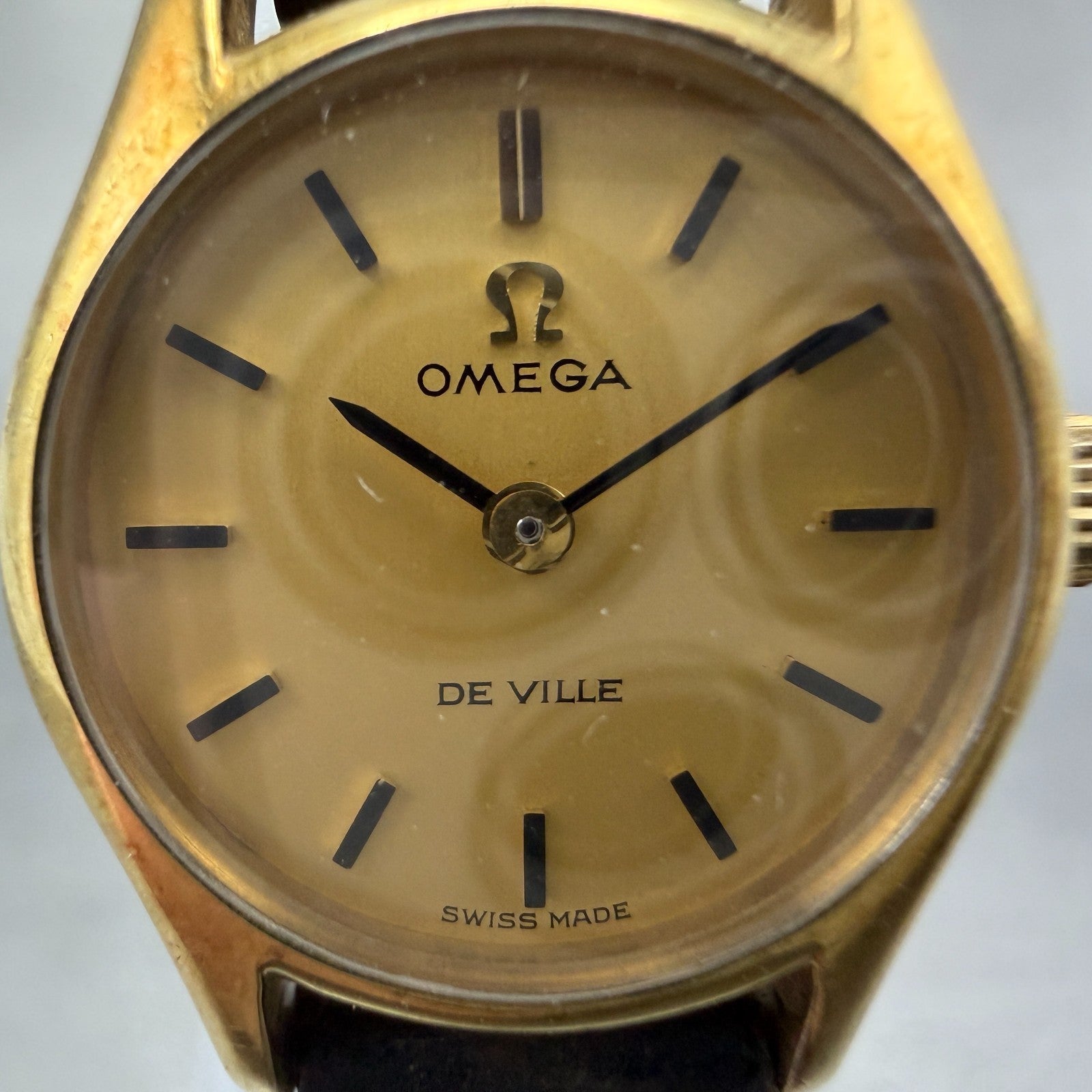 Omega De Ville Watch Women 23mm Gold Dial Gold Plated 511 347 Cal620 PARTS2