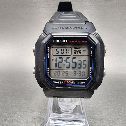 Casio W800H Watch Men 38mm Digital Black Tone Alarm Chrono New Battery0