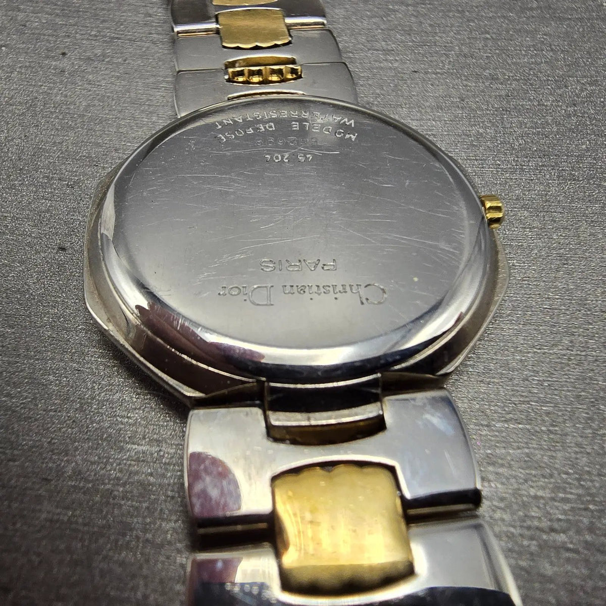 Christian Dior Watch Men 32mm Champagne Dial Two Tone Date 45.204 PARTS15
