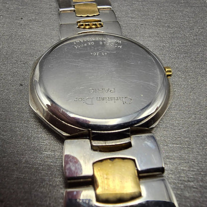 Christian Dior Watch Men 32mm Champagne Dial Two Tone Date 45.204 PARTS15