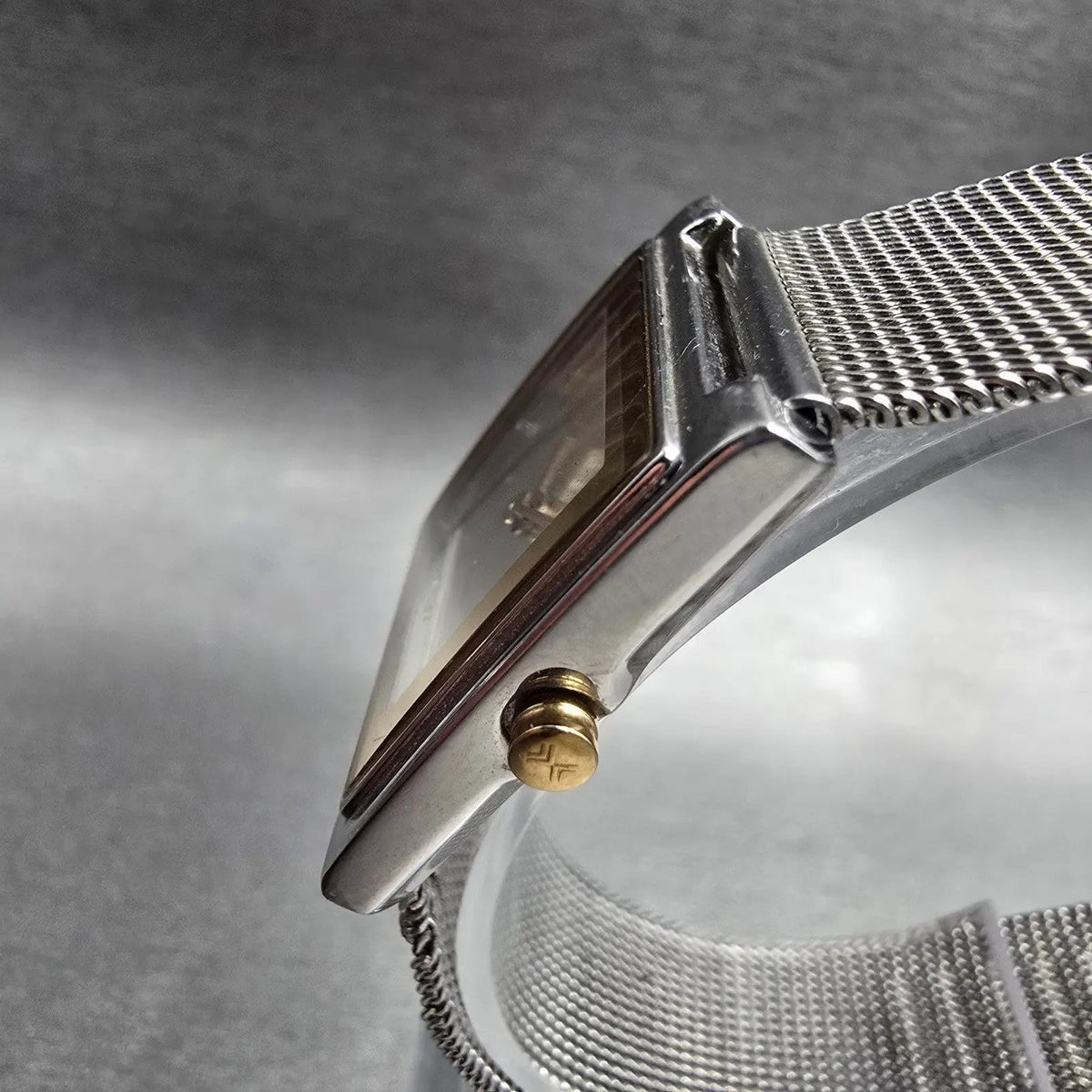 Skagen Tank Watch Women 23mm Silver Dial Two Tone Square 272SGS New Battery 232