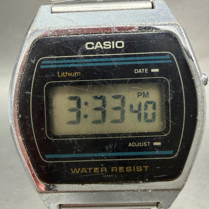 Casio B612 Watch Men 35mm Digital Black Dial Silver Tone Octagon New Batt VTG AB1