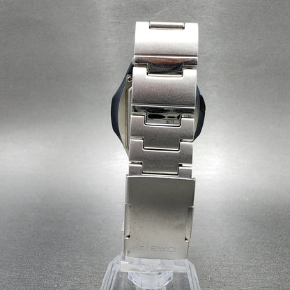Casio Wave Ceptor Watch Women 37mm Digital Silver Tone Alarm Chrono New Batt B12