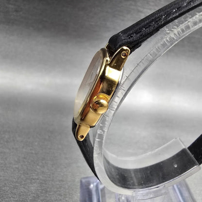 Citizen CQ Watch Women 17mm White Dial Gold Tone Rectangle 5920-S49810 New Batt32