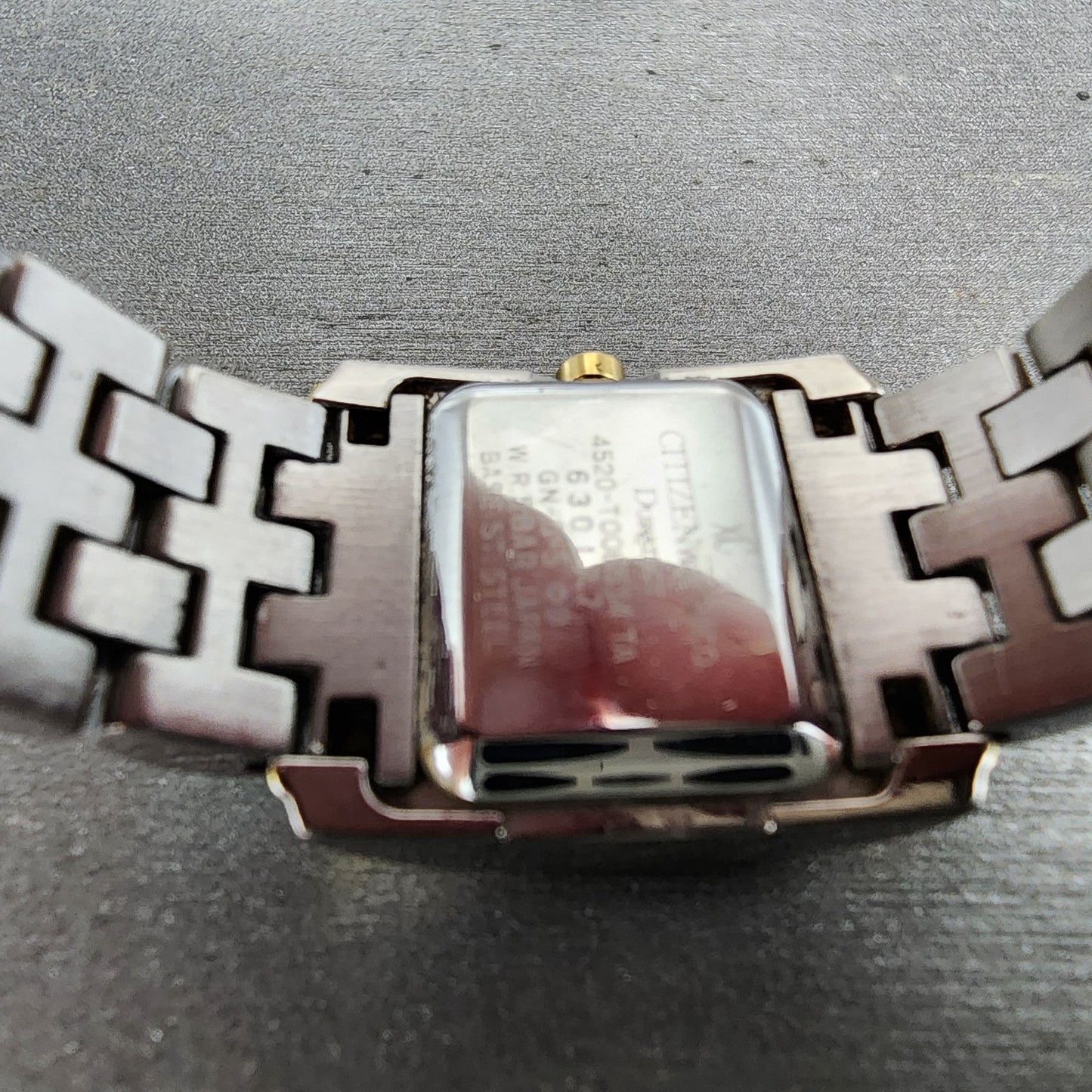 Citizen XC EcoDrive Tank Watch Women 19mm Cream Dial Two Tone Rectangle Runs10