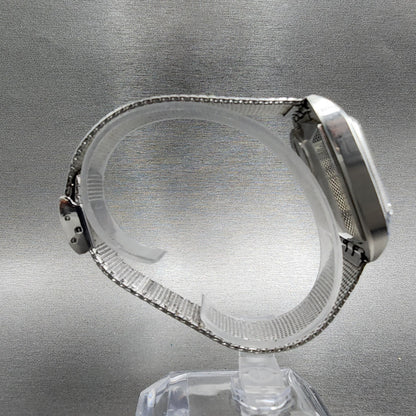 Seiko Quartz QT Watch Men 34mm Silver Dial Silver Tone Daydate 09235000 PARTS9