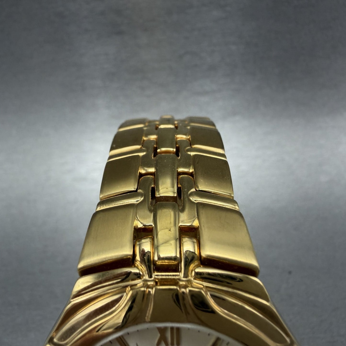 Seiko Watch Men 37mm White Dial Gold Tone Date Round 7N420BD0 New Battery4