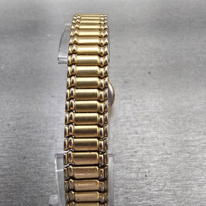 Seiko Watch Women 20mm Gold Dial Gold Tone Round 1N01-0E19 New Battery Vintage7