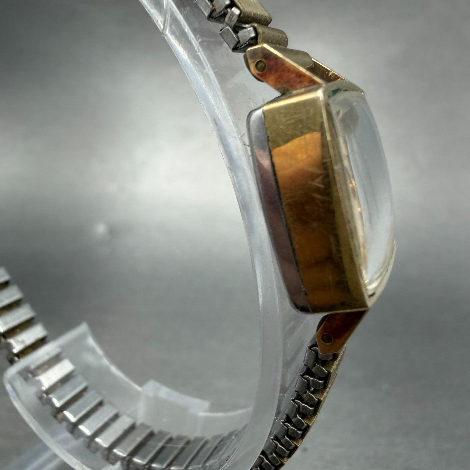 Certina Watch Women 17mm Gold Dial Gold Plated Square Manaul Wind Runs VTG3